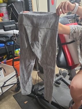 lululemon athletica Gray Patterned High-Rise Leggings
